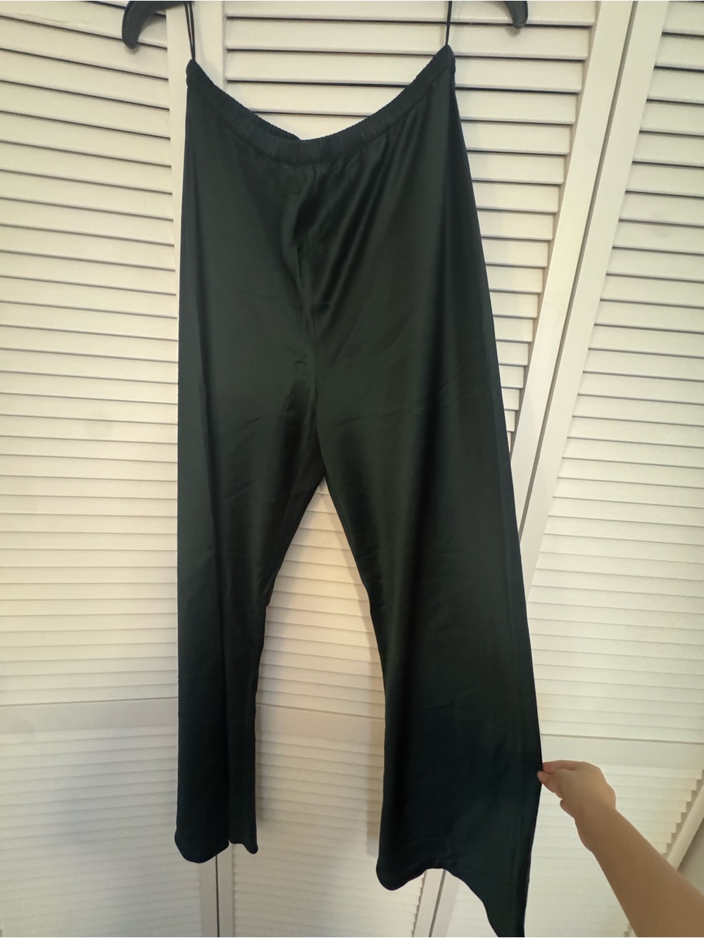 Silk Laundry Elastic Waist Forrest green Pants